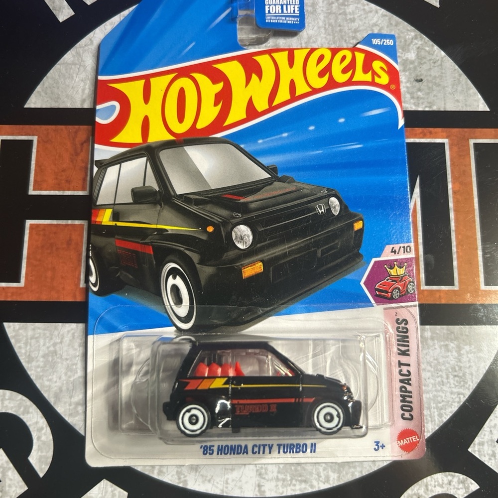 Hot Wheels '85 Honda City Turbo II black car #hotwheels #jdm #retro